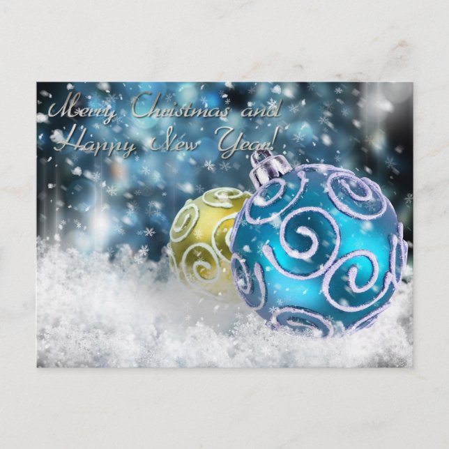 Frohe Weihnachten und glückliches neues Jahr (Vorderseite)