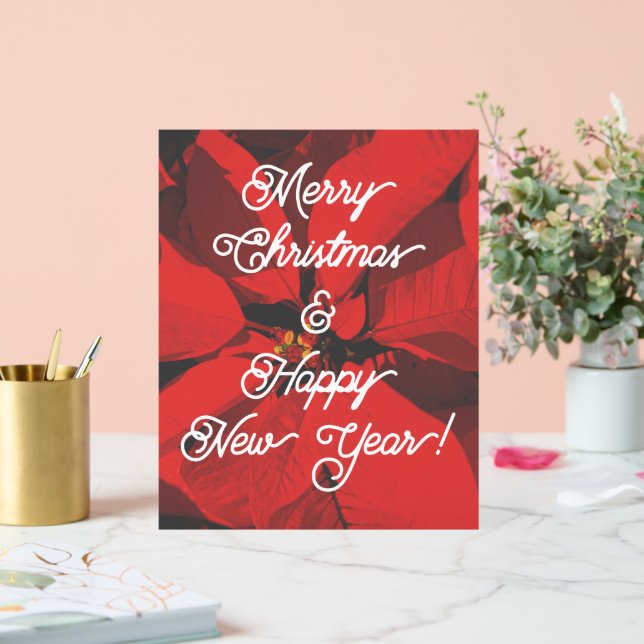 Frohe Weihnachten und glückliches Neues Jahr Acrylschild (Hochzeit)