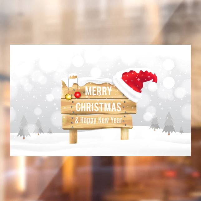 Frohe Weihnachten und glückliches Neues Jahr Fensteraufkleber (Blatt 2)