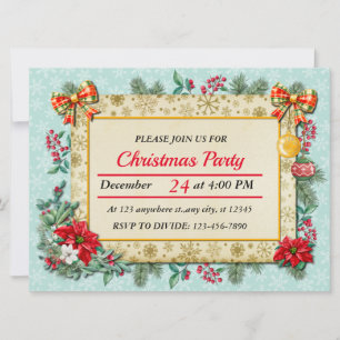 Frohe Weihnachten und glückliches Neues Jahr für L Einladung