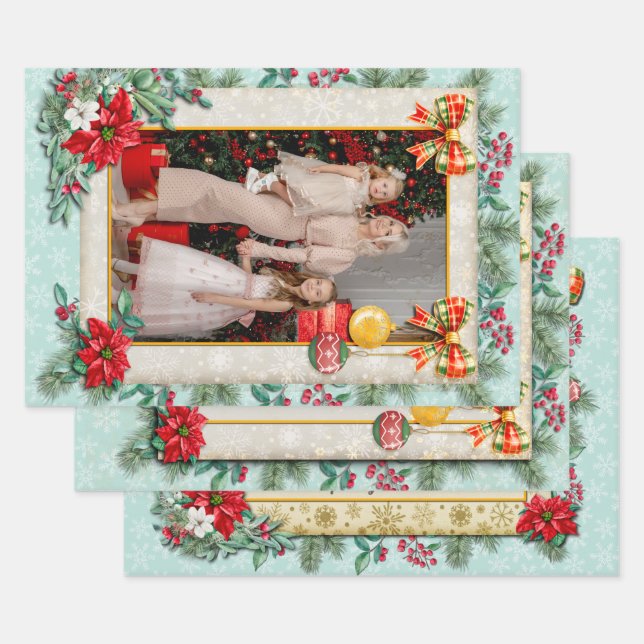 Frohe Weihnachten und glückliches Neues Jahr für L Geschenkpapier Set (Set)