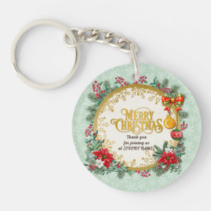 Frohe Weihnachten und glückliches Neues Jahr für L Schlüsselanhänger