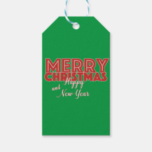 Frohe Weihnachten und glückliches Neues Jahr Geschenkanhänger