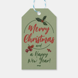 Frohe Weihnachten und glückliches neues Jahr Geschenkanhänger