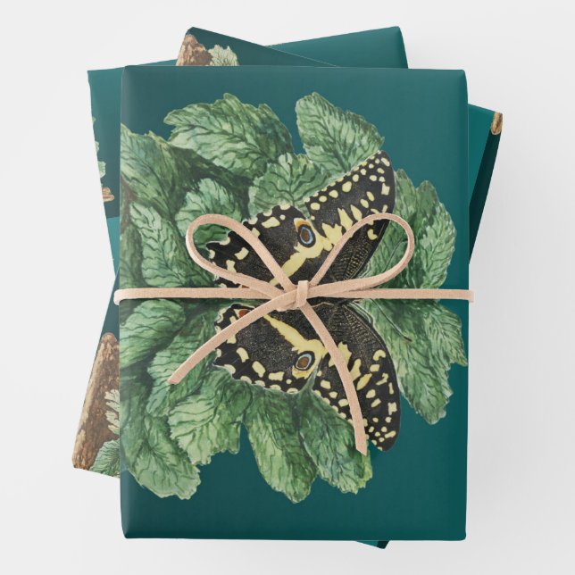 Frohe Weihnachten und glückliches Neues Jahr Geschenkpapier Set (Beispiel)