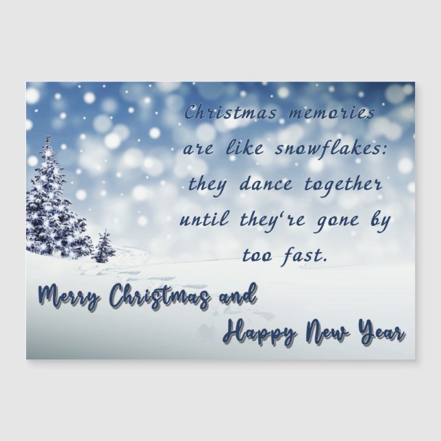 Frohe Weihnachten und glückliches Neues Jahr Magnetkarte (Vorderseite)