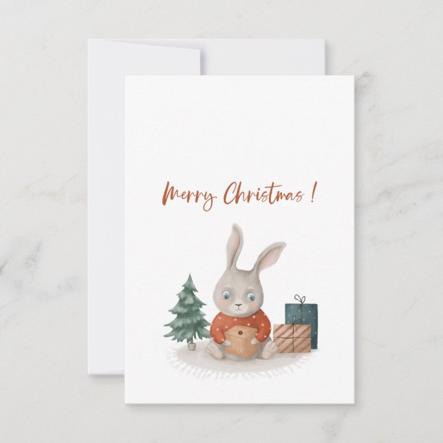 Frohe Weihnachten und glückliches neues Jahr niedl Dankeskarte (Vorderseite)