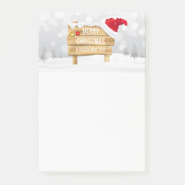 Frohe Weihnachten und glückliches Neues Jahr Post-it Klebezettel