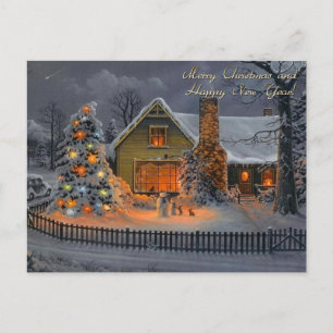 Frohe Weihnachten und glückliches Neues Jahr Postkarte