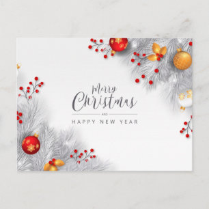 Frohe Weihnachten und glückliches Neues Jahr Postkarte