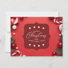 Frohe Weihnachten und glückliches Neues Jahr Postkarte
