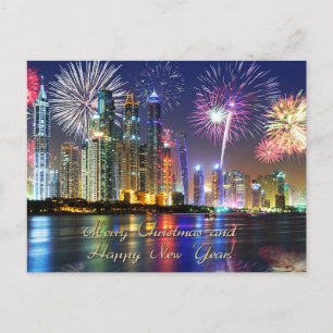 Frohe Weihnachten und glückliches Neues Jahr Postkarte