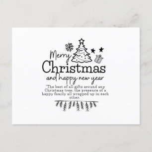 Frohe Weihnachten und glückliches Neues Jahr Postkarte