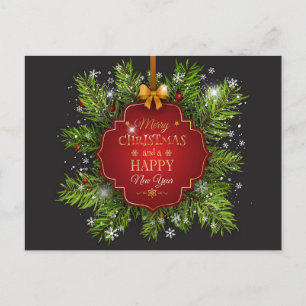 Frohe Weihnachten und glückliches Neues Jahr Postkarte