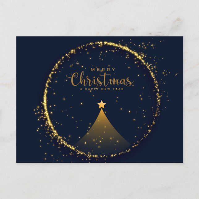 Frohe Weihnachten und glückliches Neues Jahr Postkarte (Vorderseite)