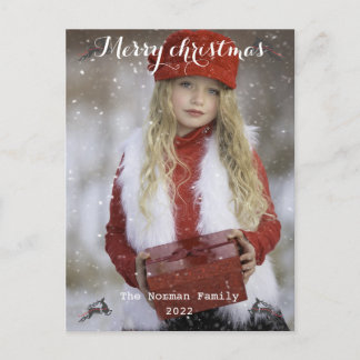 Frohe Weihnachten und glückliches neues Jahr  Postkarte