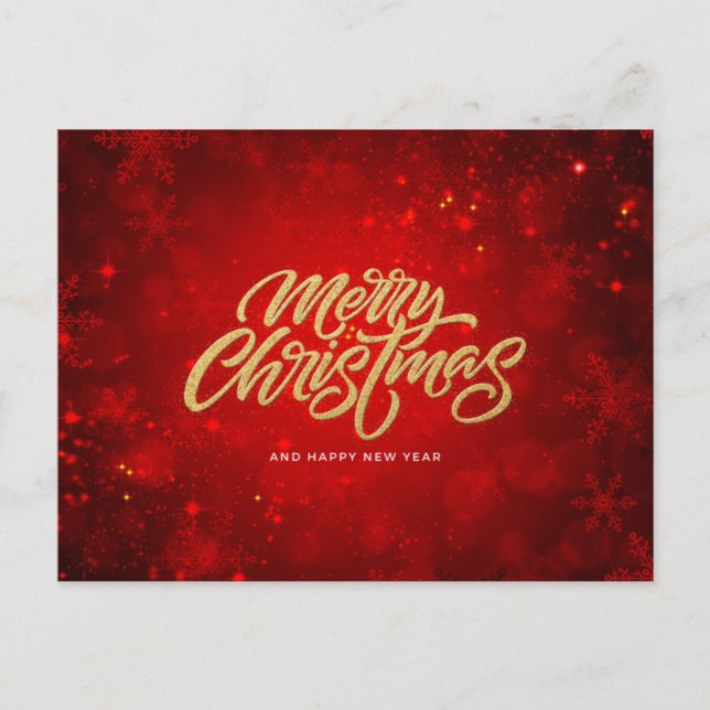 Frohe Weihnachten und glückliches Neues Jahr Postkarte (Vorderseite)