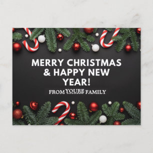 Frohe Weihnachten und glückliches Neues Jahr Postkarte