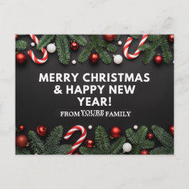 Frohe Weihnachten und glückliches Neues Jahr Postkarte