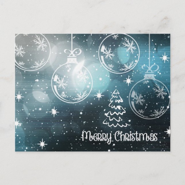 Frohe Weihnachten und glückliches Neues Jahr Postkarte (Vorderseite)