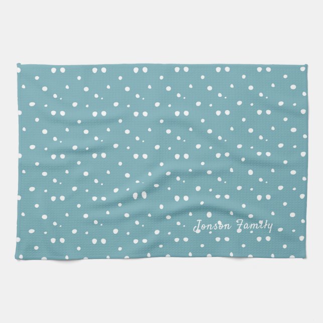 Frohe Weihnachten und glückliches Neues Jahr Rusti Geschirrtuch (Horizontal)