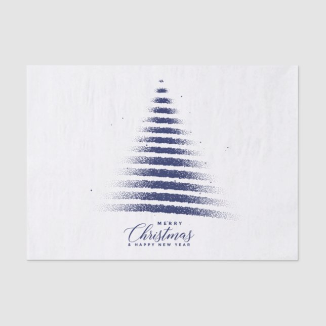 Frohe Weihnachten und glückliches Neues Jahr Seidenpapier (Vorderseite)