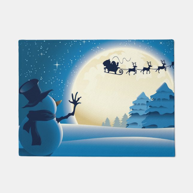 frohe Weihnachten und guten Rutsch ins Neue Jahr Fußmatte (Vorderseite)