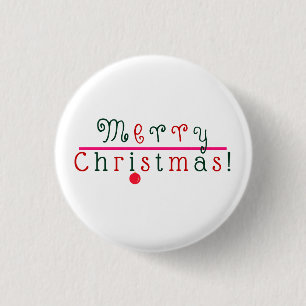 Frohe Weihnachten und hangende Ornamente Button