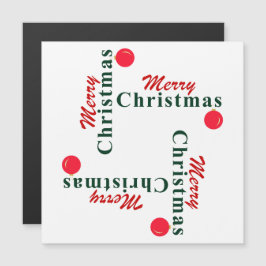 Frohe Weihnachten und Hanging Ornament Magnetkarte