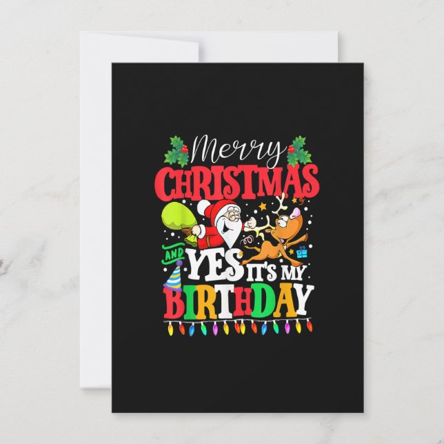 Frohe Weihnachten und ja, das ist mein Weihnachtsj Einladung (Vorderseite)