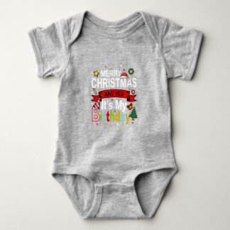 Frohe Weihnachten und ja, es ist mein Geburtstagsg Baby Strampler