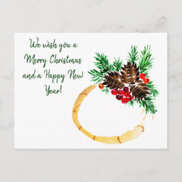 Frohe Weihnachten und Neues Jahr personalisiert Postkarte