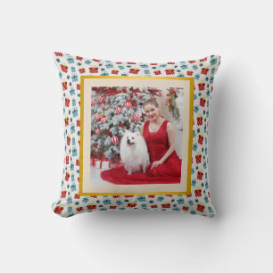 Frohe Weihnachten und Neujahr-Geschenk Hintergrund Kissen