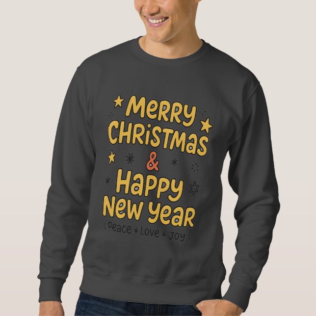 Frohe Weihnachten und Neujahr Geschenk Sweatshirt (Vorderseite)