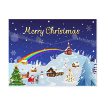 Frohe Weihnachten und Regenbogen Santa