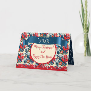 Frohe Weihnachten und viel Glück ins neue Jahr! Bl Dankeskarte