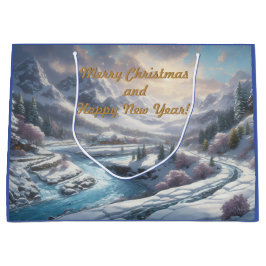 Frohe Weihnachten und viel Glück ins neue Jahr! Große Geschenktüte