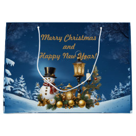 Frohe Weihnachten und viel Glück ins neue Jahr! Große Geschenktüte