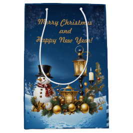 Frohe Weihnachten und viel Glück ins neue Jahr! Mittlere Geschenktüte