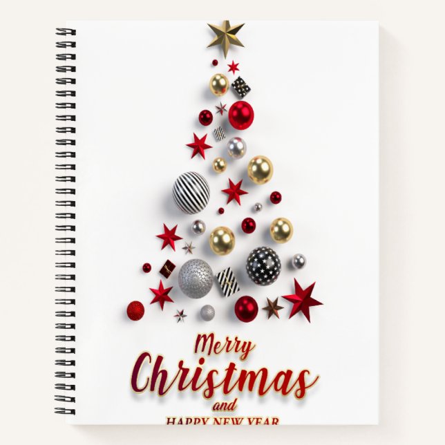 Frohe Weihnachten und Wintersaison Notizbuch (Vorderseite)
