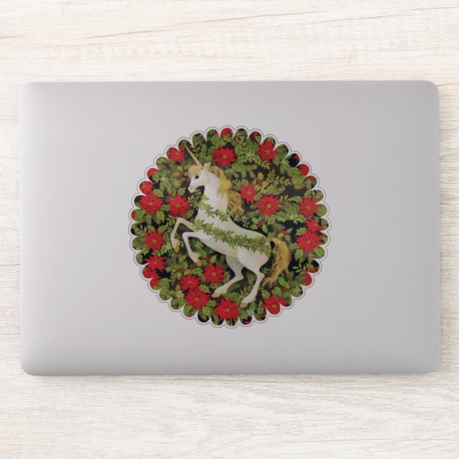 Frohe Weihnachten Unicorn Aufkleber (Computer)
