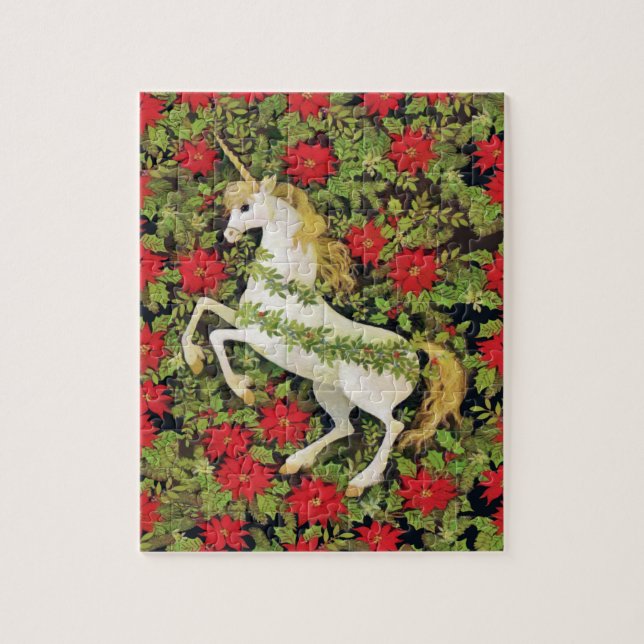 Frohe Weihnachten Unicorn Puzzle (Vertikal)