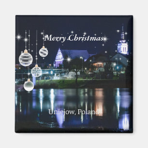 Frohe Weihnachten - Unijow, Lodz, Polen Magnet