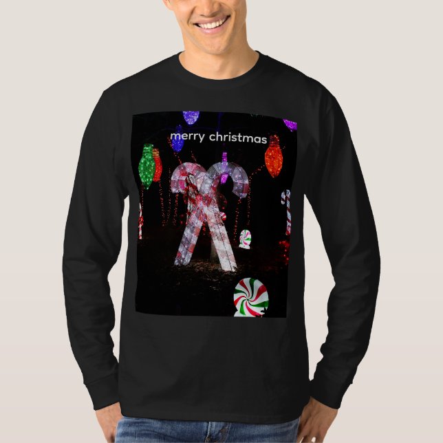 FROHE WEIHNACHTEN UNISEX LANGARM-Shirt T-Shirt (Vorderseite)
