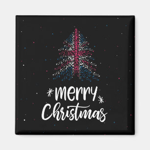 Frohe Weihnachten unter der Flagge des Vereinigten Magnet