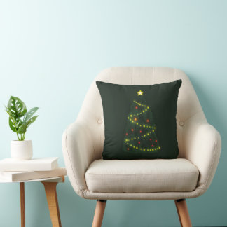 Frohe Weihnachten unter einem glänzenden Weihnacht Kissen