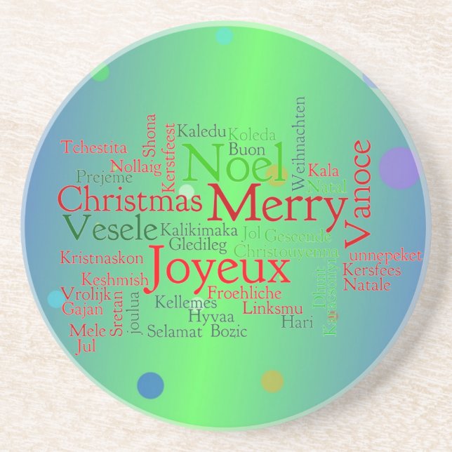 Frohe Weihnachten Untersetzer (Vorne)