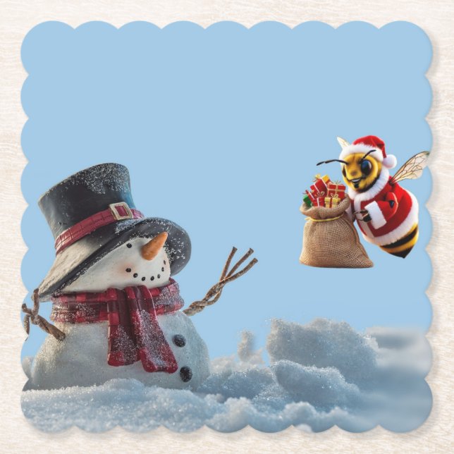 Frohe Weihnachten Untersetzer (Vorderseite)