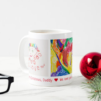 Frohe Weihnachten Vater 3 Foto Custom Kid's Art Kaffeetasse