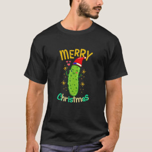 Frohe Weihnachten Vegane Funny Cucumber Gemüse Cuc T-Shirt